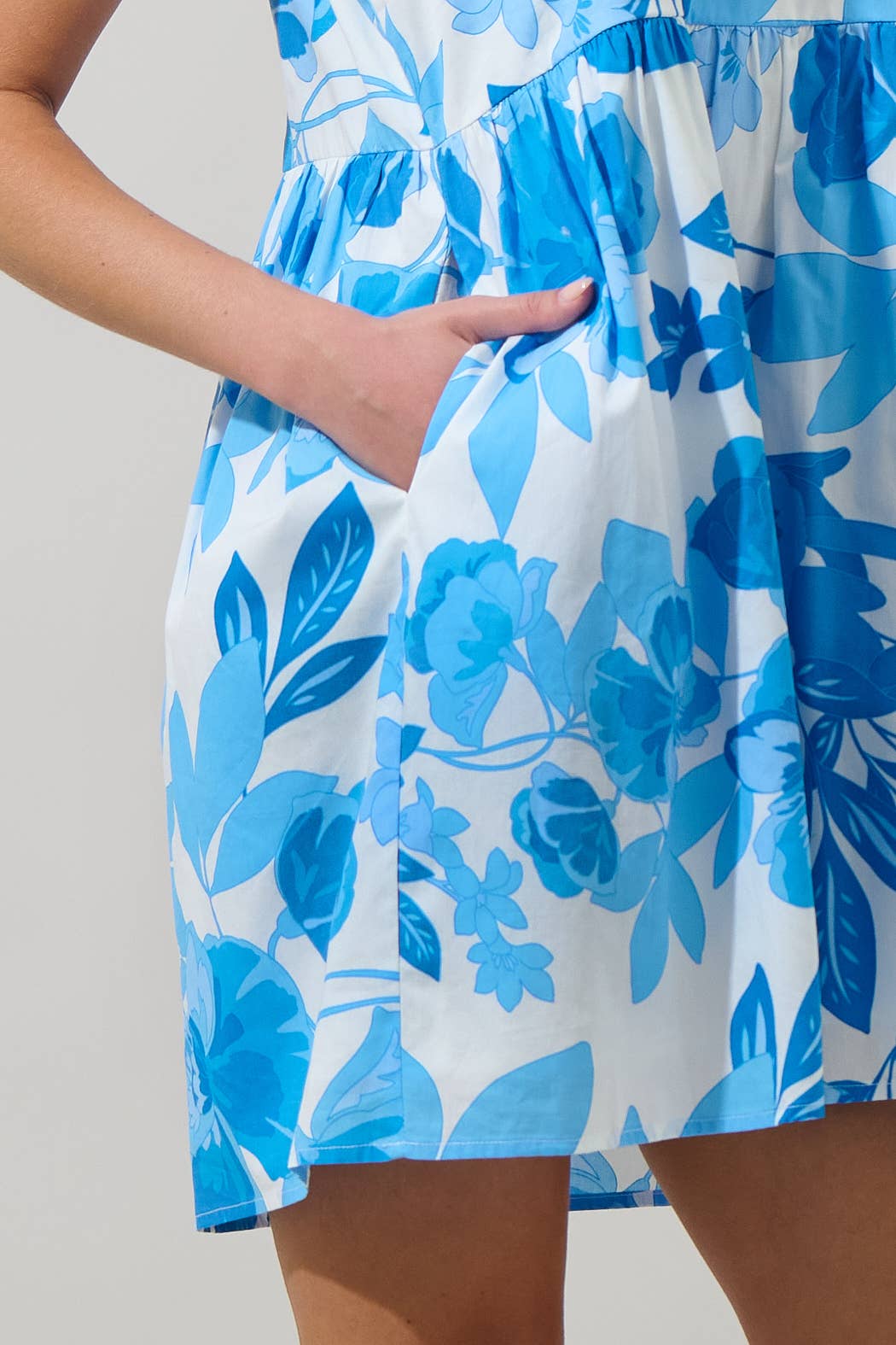 Darien Floral Kass Ruffle Mini Dress