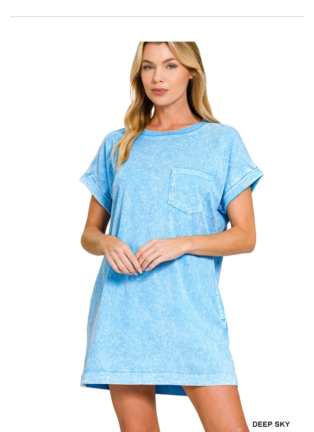 Halo snow washed premium cotton t-shirts dress