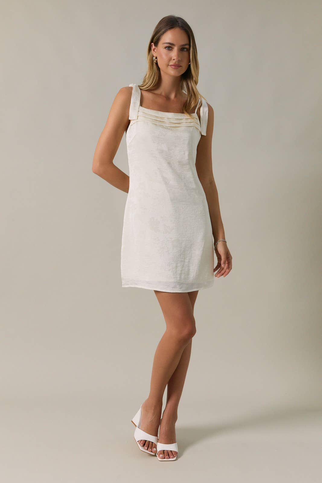 SLEEVELESS COWL NECK SHOULDER STRAPS SLIP DRESS