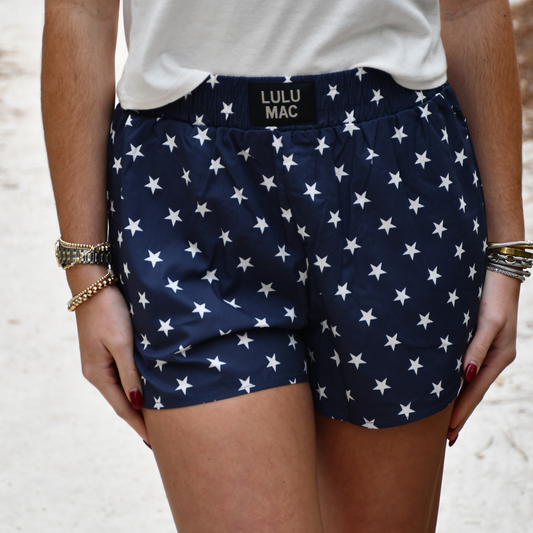 Lulu Mac NAVY STAR BOXER SHORT
