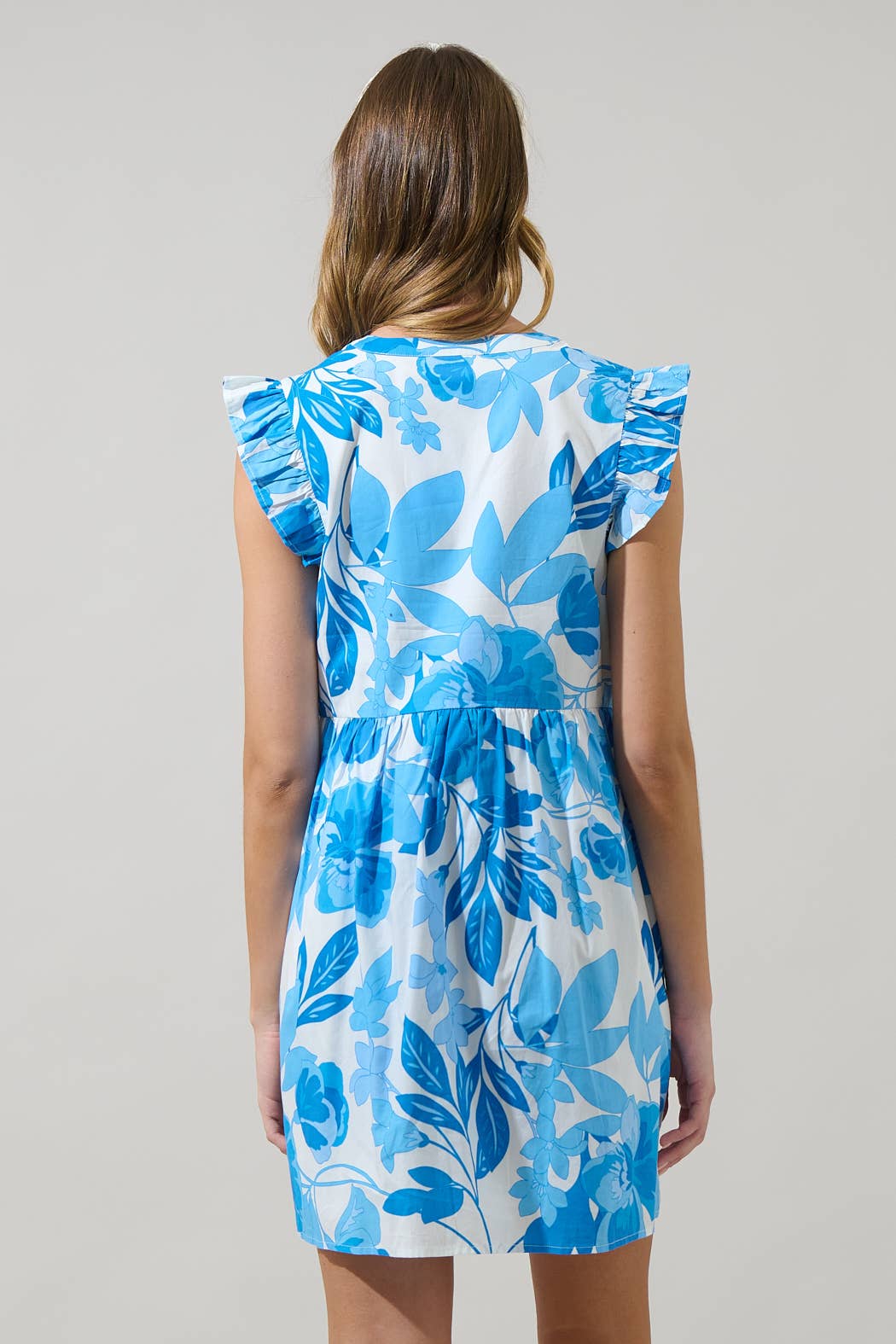 Darien Floral Kass Ruffle Mini Dress